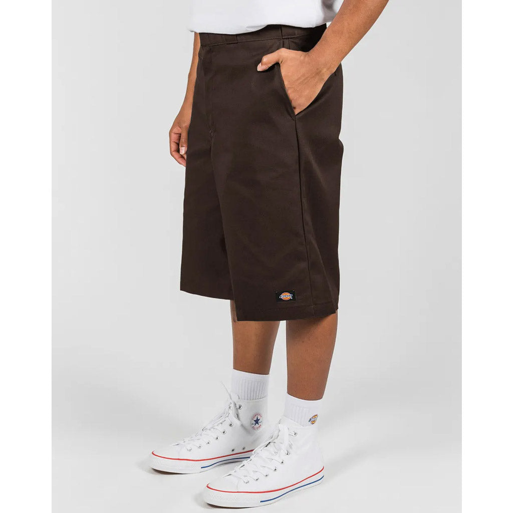 Dickies 42283 13" Multi Pocket Short - Dark Brown. Loose fit multi-pocket work short with 13 inch inside leg length. Product Code - 42283. Buy Dickies clothing online with Pavement. Free NZ shipping over $150. Same day delivery Dunedin before 3. Pavement skate store, since 2009.