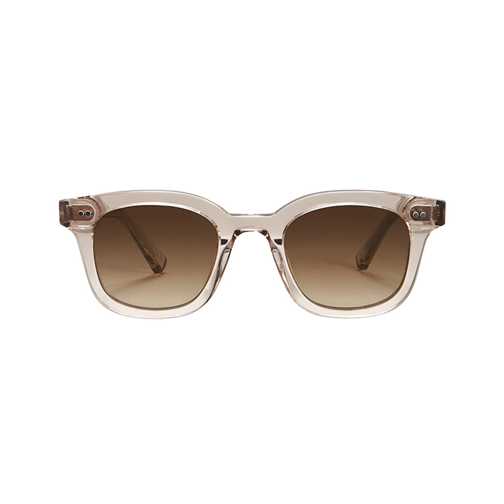 Chimi Sunglasses Core 01.2 - Ecru. With a a softly rounded frame they are handcrafted from premium Italian acetate with semi-flat lenses. Featuring silver-tone hardware rivets and the CHIMI logo engraved at the temples. Shop Chimi sunglasses with Pavement online. Complimentary NZ shipping.
