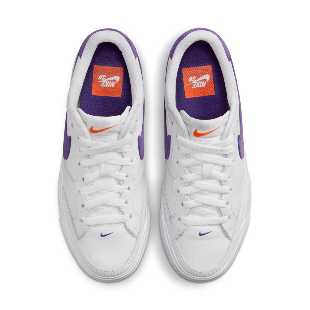 Nike SB Zoom Pogo Plus ISO - White/Court. Purple Skate in comfort with the Pogo Plus. Product code - DZ4916-100. Shop Nike SB Orange Label skate shoes and apparel. Enjoy free NZ shipping on your order over $100 with Pavement, Dunedin's independent skate store, since 2009.