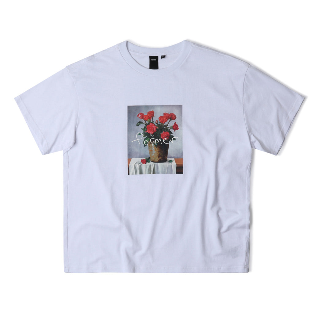 Former Still Life Tee - White. 100% cotton premium 200gsm. Classic FORMER fit. Seasonal front graphic. Shop Former Merchandise clothing and accessories online with Pavement, Dunedin's skater owned and operated skate store. Free, fast NZ shipping over $150.