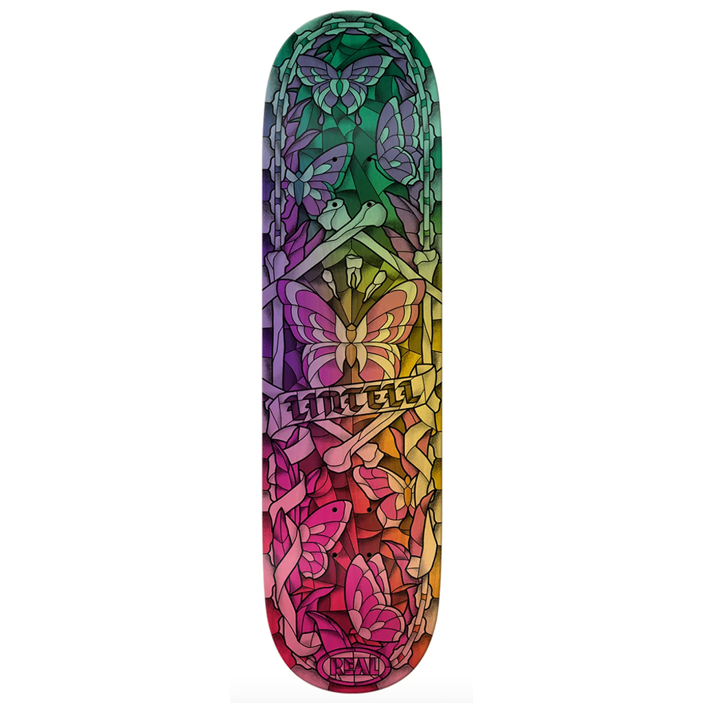 Real Chromatic Cathedral Skateboard Deck. 8.38", 7 Ply maple construction. Artwork by Zach Morrissey. Shop Real skateboards online and instore. Fast, free NZ shipping when you spend over $100 on your Real order. Afterpay and Laybuy available. Pavement skate store, Dunedin.