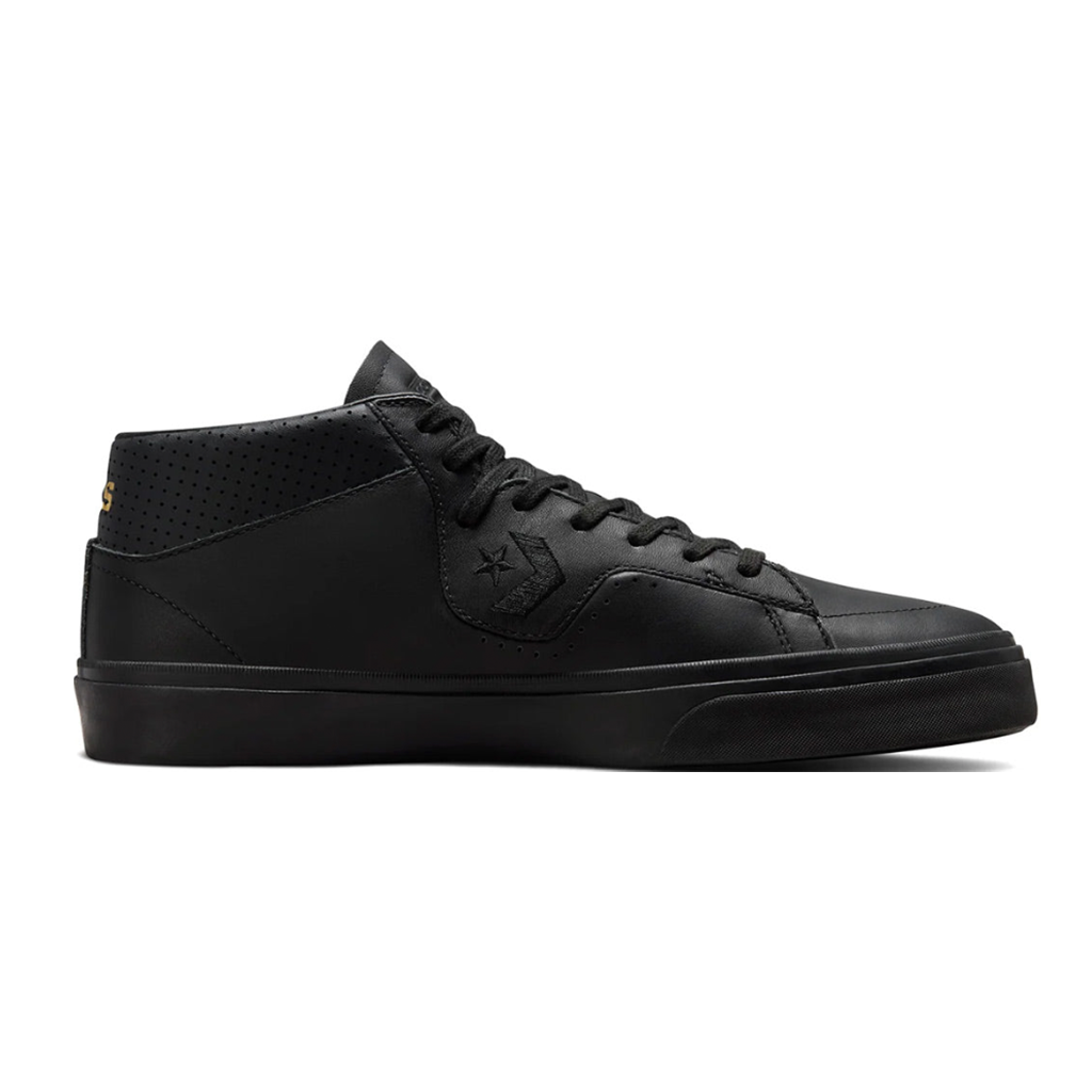 Converse Louie Lopez Pro Mid in Black/Black. Shop skate shoes from Converse CONS, Nike SB, Vans Skate, New Balance Numeric, DC shoes, Emerica, Lakai and Etnies. Free NZ shipping on orders over $100 with Pavement, Dunedin's independent skate shop.