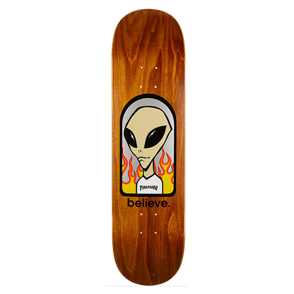 Alien Workshop Believe Thrasher 8.25''. 32.25 WB 14.25. Classic 7ply Canadian hard rock maple. Shop Alien Workshop with free NZ shipping over $100. Pavement, Dunedin's locally owned and operated skate store.