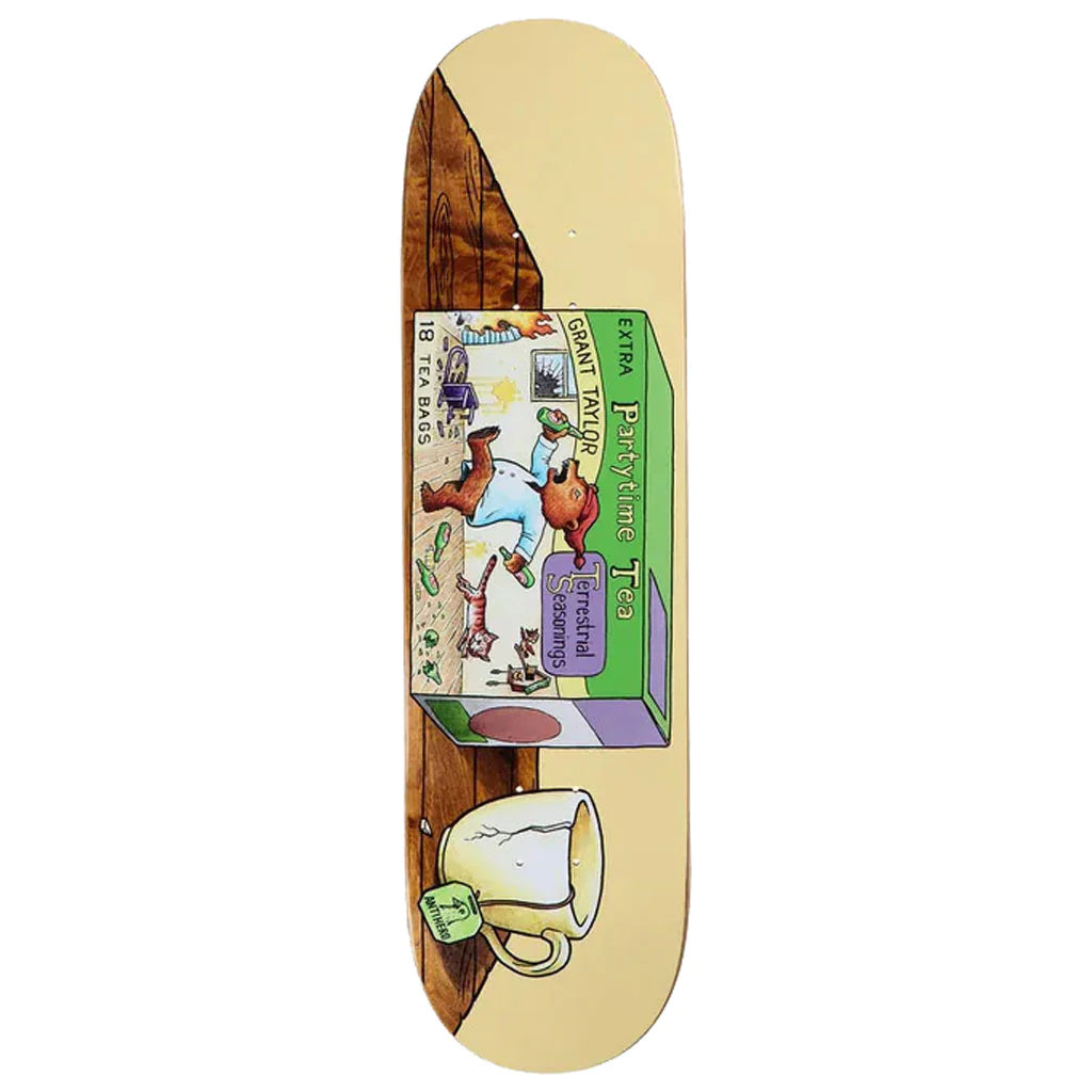 Anti Hero Grant Taylor Terrestrial Seasonings Skateboard Deck - 8.38" x 32.25". WB 14.5". Nose 7". Tail 6.56". Artwork by Todd Francis. Shop Anti Hero skateboard decks, complete skateboards, clothing and accessories and enjoy free NZ shipping on orders over $100. Pavement skate store, Ōtepoti.