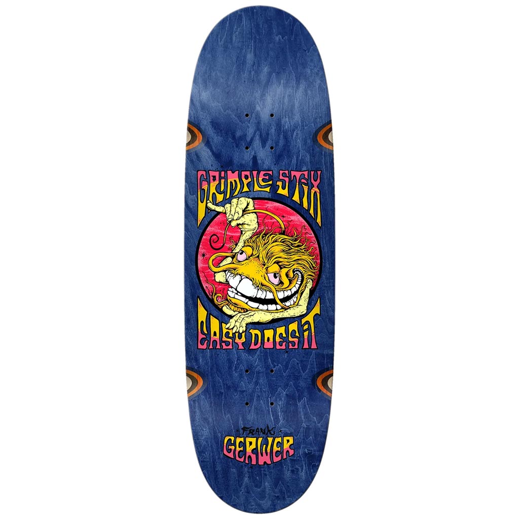 Anti Hero Gerwer Grimple Stix Asphalt Animals Skateboard Deck 10.0" x 33.37". WB 14.66". Custom twin-nose shape. Front and back wheel wells. Quality BBS Wood 100% hard rock maple. Shop skateboard decks from Anti Hero, Krooked, Baker and Real online with Pavement, Dunedin's independent skate store, since 2009.