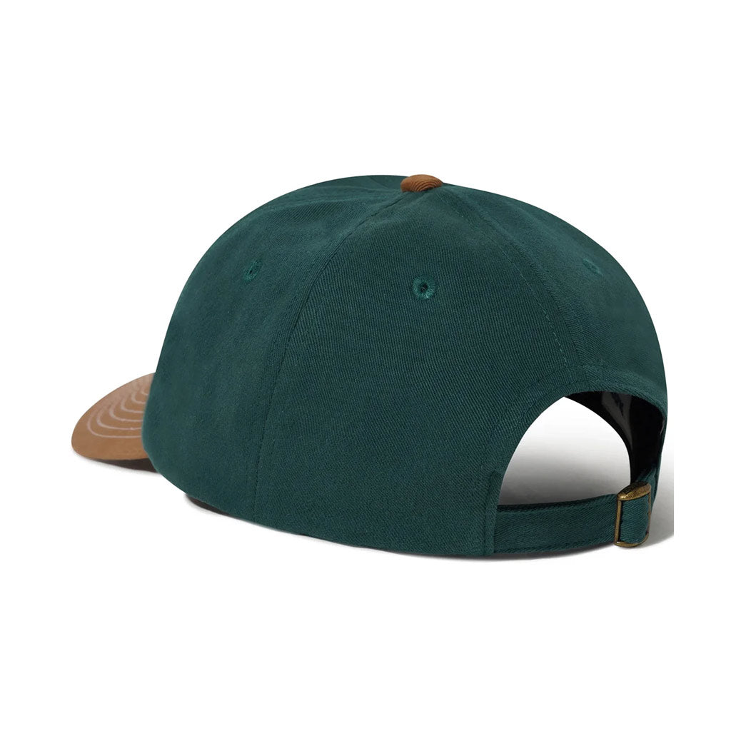 Butter Goods Big Apple 6 Panel Cap - Forest/Brown. Cotton twill 6 panel cap. Direct embroidery on front. Self fabric strap & buckle closure. Shop Butter Goods online with Pavement skate store. Free New Zealand shipping over $150. Same day Dunedin delivery before 3. Easy returns.