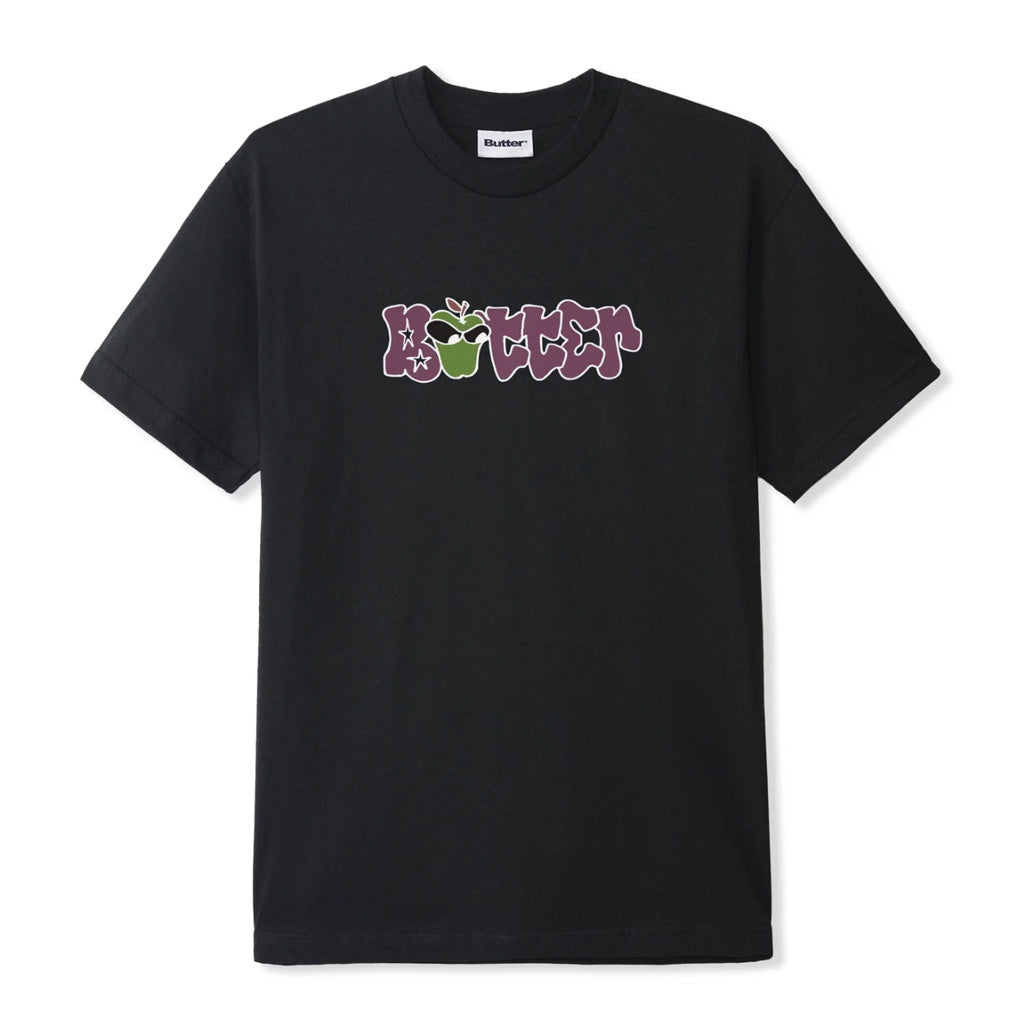 Butter Goods Big Apple Tee - Black. 6.5oz (220 gsm) 100% Cotton T-shirt. Screen print on front & back. Free Aotearoa shipping over $150. Same day Ōtepoti delivery before 3. Easy returns. Shop Butter Goods online with Pavement, Ōtepoti's independent skate store since 2009.