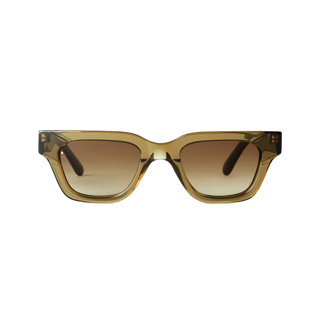 Chimi Sunglasses Core 11 - Green. An elegant and androgynous wayfarer silhouette handcrafted in Mazzucchelli acetate. The thick frame is designed to feel graphic and strong, balancing audacious proportions with refined curvature and sleek, beveled temples.  Shop Chimi with Pavement online. Complimentary NZ shipping.