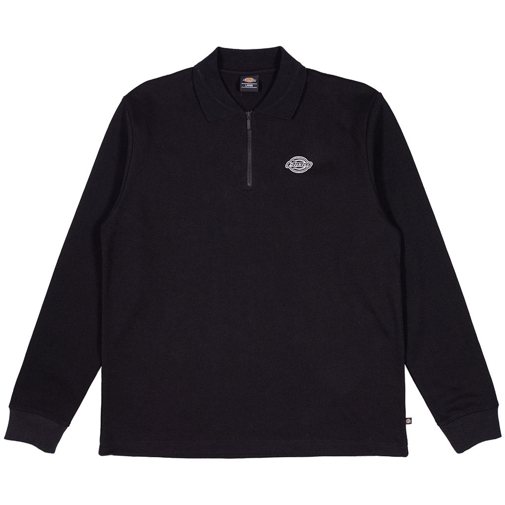 Dickies Rockwood Mono 1/4 Zip L/S Polo Shirt - Black. 300gsm 65% Cotton, 35% Polyester Pique Knit. Product Code: DM124-BS22. Shop Dickies shirts online with Pavement, Dunedin's independent skate store. Free NZ shipping over $150 - Same day Dunedin delivery - Easy returns.
