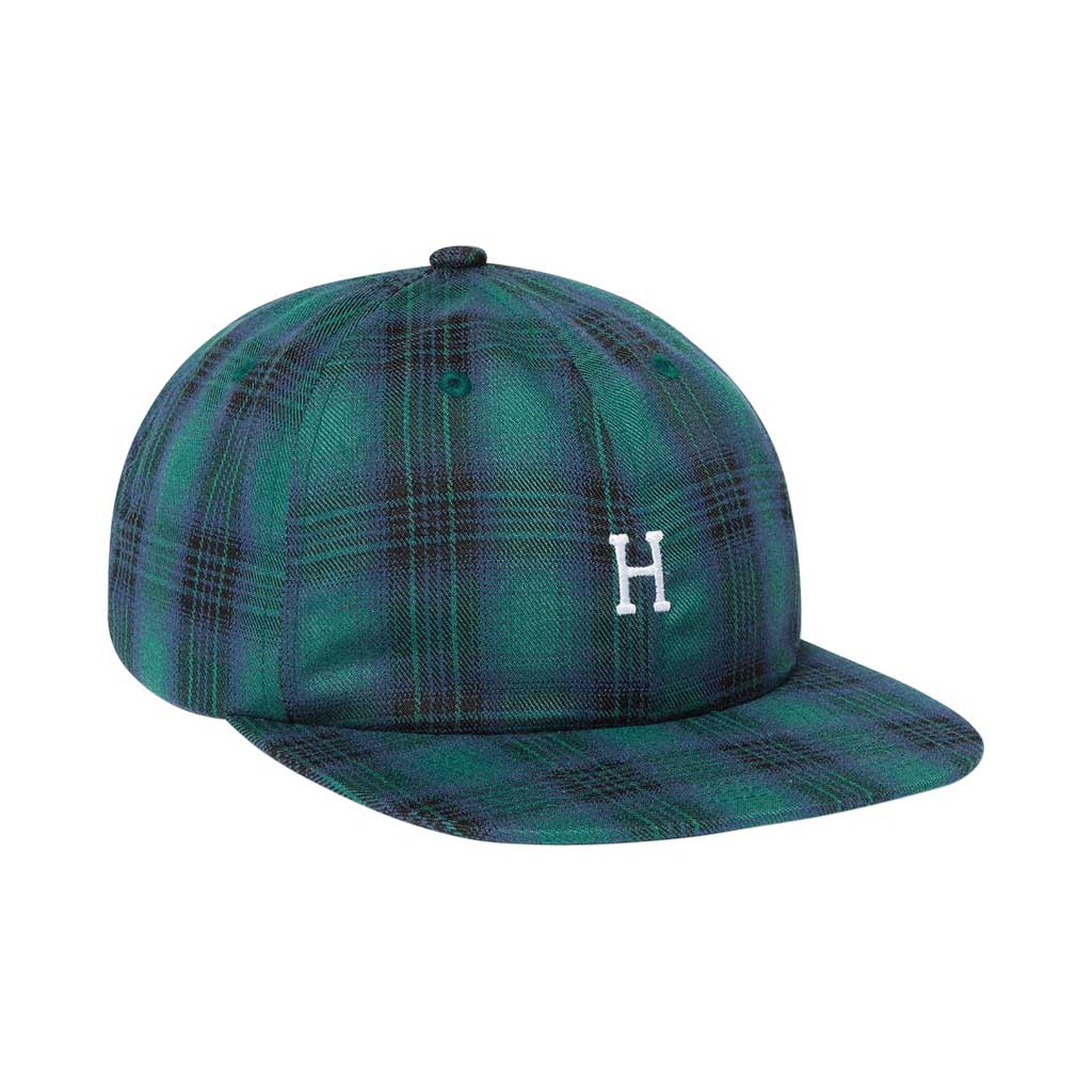 Huf Classic H 6 Panel Hat - Navy Plaid • 100% cotton twill unstructured 6 panel hat. Embroidered artwork at front crown. Adjustable leather strap closure with anti nickel closure. HUF flag woven label at back. Shop HUF Worldwide premium streetwear and accessories. Free, fast NZ shipping  on orders over $100. Pavement skate store, Dunedin.