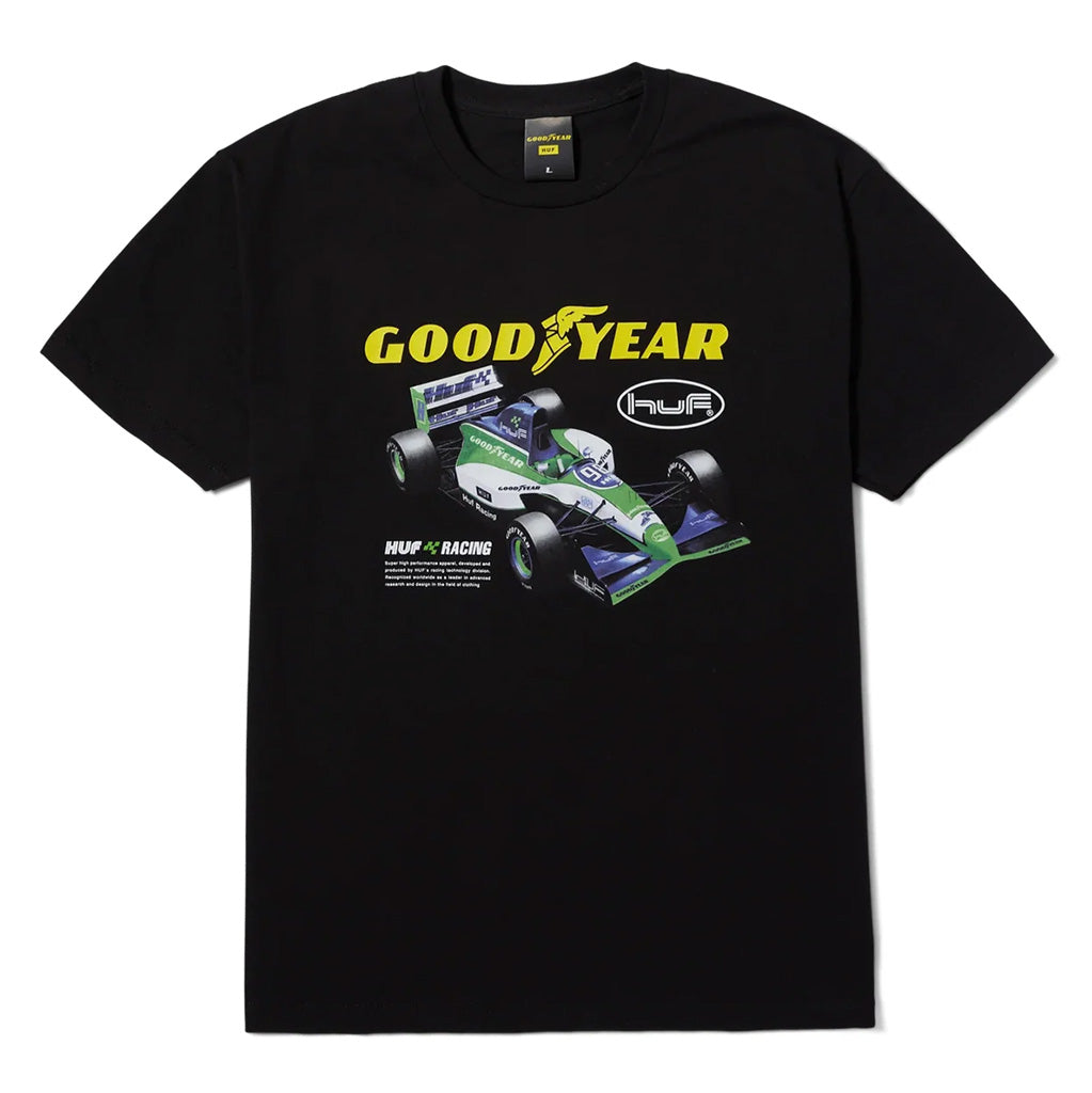 Huf X Good Year Final Lap S/S Tee - Black. An American icon for over 100 years and still the choice of champions. Shop HUF X Goodyear clothing and accessories online with Pavement skate shop. Free NZ shipping over $150 - Same day Dunedin delivery - Easy returns.