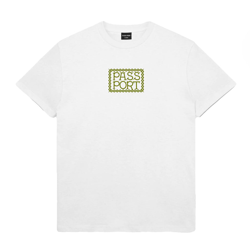 Passport Lantana Tee - White. Relaxed fit.Screen print on front and back. 100% cotton. 220 GSM. Shop Pass~Port skateboard decks, apparel and accessories with Pavement online. Free, fast NZ shipping over $150.
