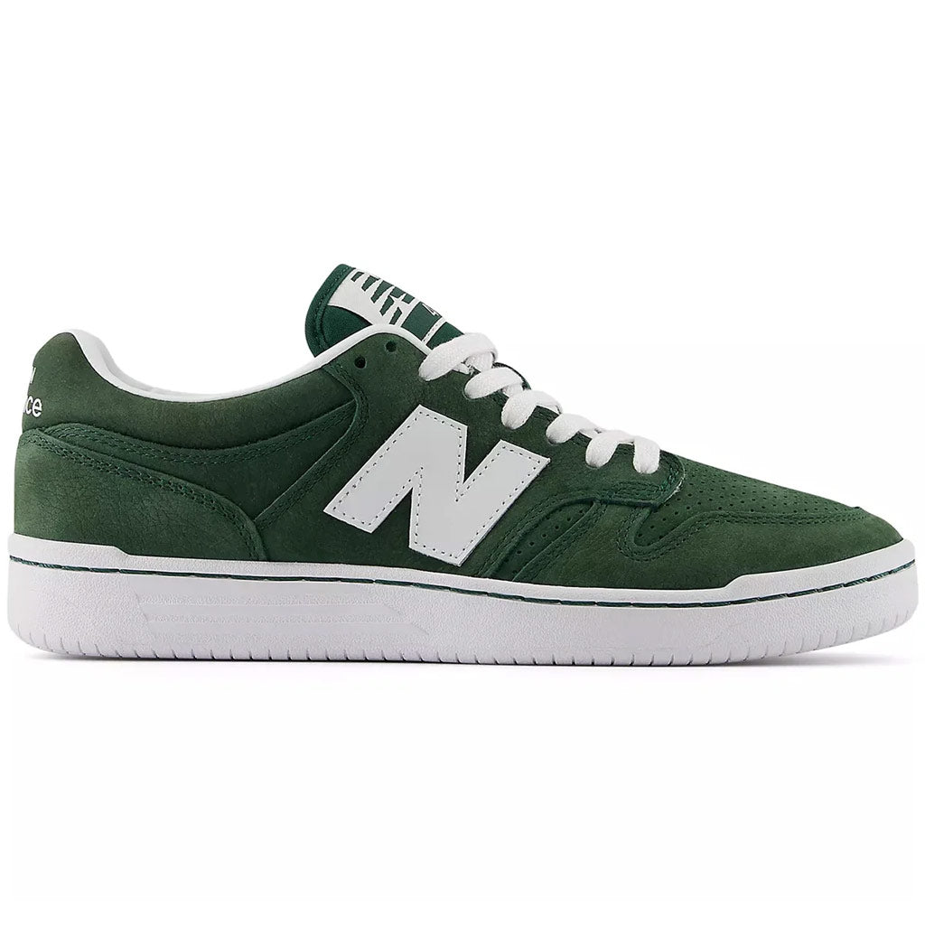 NB Numeric 480 East Coast Shoe - Green/White. FROM ’83, RE-MIXED. This Eighties Pack features two distinct colourways inspired by the legendary Boston Celtics and Los Angeles Lakers, teams whose rivalry defined an era of basketball. Style # - NM480EST. FREE NZ DELIVERY. Pavement skate store, Dunedin.