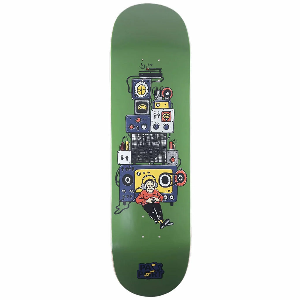 Passport Master Sound Series Skateboard Deck - Easy Listening 8.38" x 32". 14.375" WB. Pressed in Mexico. Free NZ shipping. Shop Pass~Port skateboard decks and clothing with Pavement skate store online.