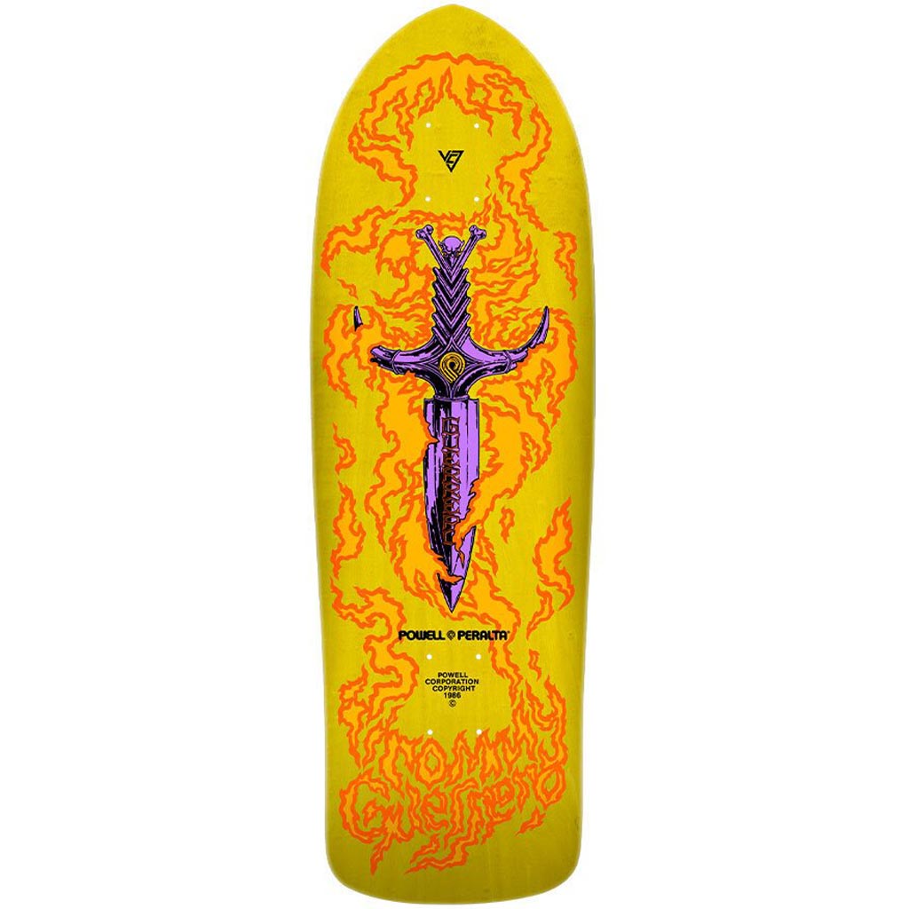 Powell Peralta Bones Brigade Series 15 Reissue Skateboard Deck - Guerrero Yellow. Shape #: SOC 233. 9.75" x 30.27". Shop reissue skateboard decks and accessories online with Pavement, Dunedin's independent skate store since 2009. Free NZ shipping over $150 - Same day Dunedin delivery.