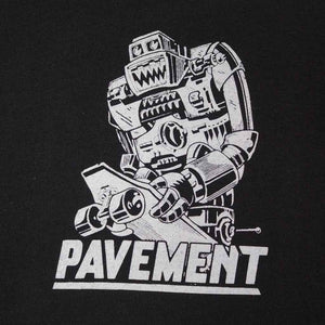 Pavement Robot Tee - Black. 100% cotton, regular fit tee featuring art work by Abe Hunter for Battle Magazine. Shop premium streetwear, skateboards, skate shoes and sneakers online. Free, fast NZ shipping over $100. Same day delivery available in Dunedin. Pavement skate shop, Ōtepoti.