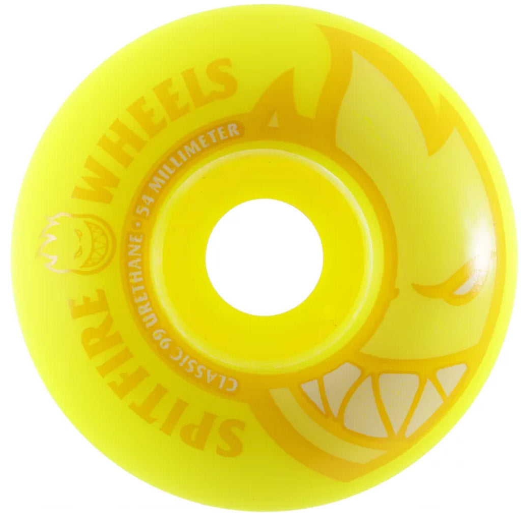 Spitfire Bighead Neon Skateboard Wheels - Yellow 54mm 99D. Shop skatebaord wheels from Spitfire, Bones, Powell Peralta, Mini Logo, OJ's and Picture Wheels. Enjoy free shipping nationwide with all orders over $100 at Pavement Skate Shop, Ōtepoti.