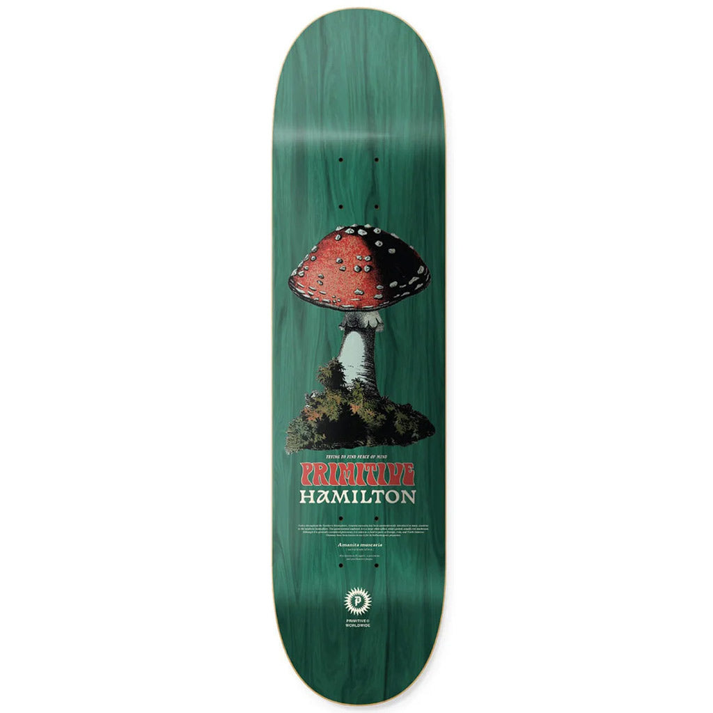 Primitive Spencer Hamilton Red Cap Skateboard Deck - 8.38" x 31.875".  WB 14" Spencer Hamilton Pro Model. 100% 7-ply Maple. Deck stains may vary. Shop Primitive skateboards, apparel, headwear and accessories and cop free shipping across Aotearoa with Pavement, Ōtepoti's independent skate shop.