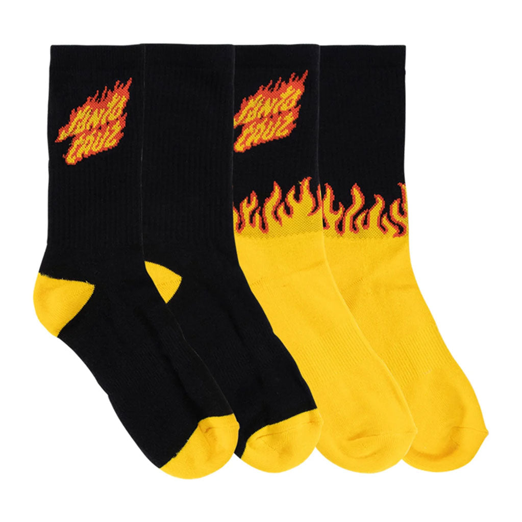 Santa Cruz Youth Flame Strip Socks - Yellow. 2 pack. Size 2-8. Shop Santa Cruz Youth clothing, hats and accessories and enjoy free shipping across New Zealand on your order over $100. Pavement, Dunedin's independent skate shop.