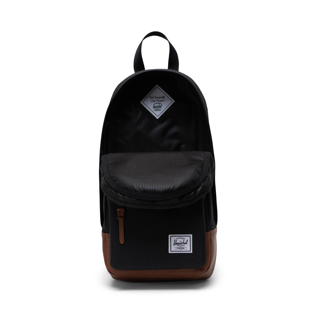 HERSCHEL HERITAGE SHOULDER BAG - BLACK/TAN