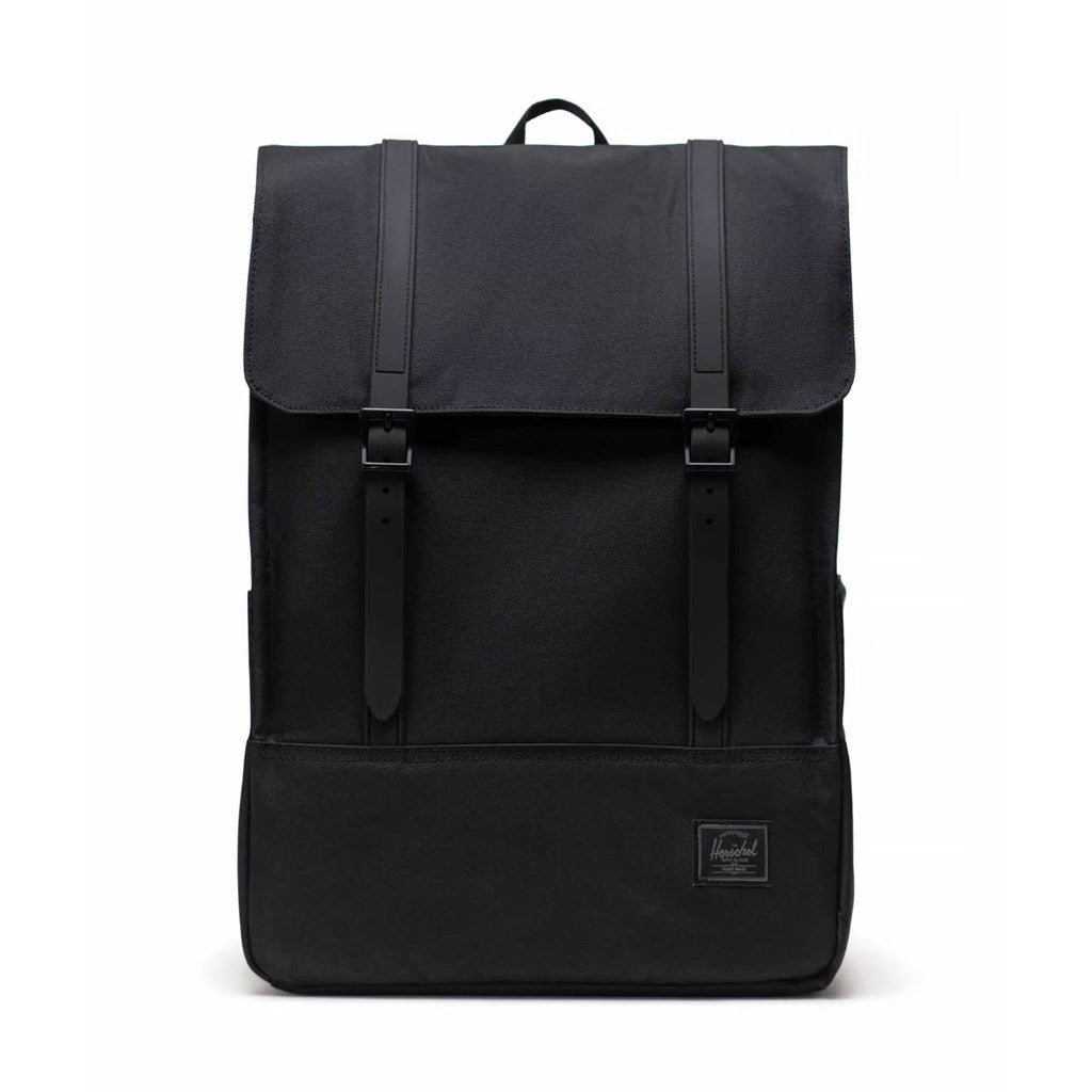 Herschel Survey Backpack - Black Tonal. Lean, clean, made to move. Created to navigate city terrain on bike or foot, streamlined to glide through crowded buses and trains — however you commute, the Survey Backpack carries your workday essentials. 20L - 42cm (H) x 31cm (W) x 15cm (D). Free NZ shipping. Pavement.