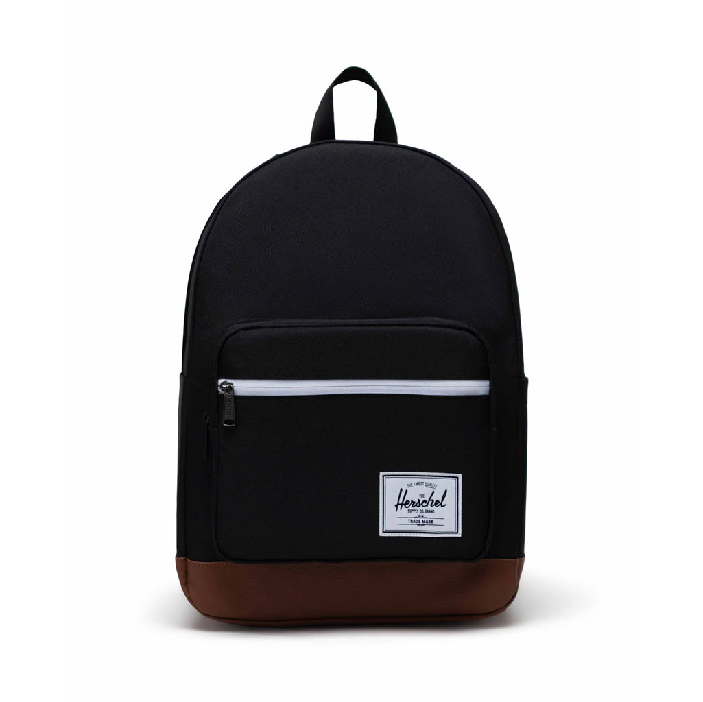 Herschel Pop Quiz Backpack - Black Tan - Volume: 25L - Dimensions: 44cm (H) x 31cm (W) x 17cm (D) EcoSystem™ 600D Fabric made from 100% recycled post-consumer water bottles. Shop premium backpacks and wallets from Herschel online with Pavement. Free, fast NZ shipping over $150.