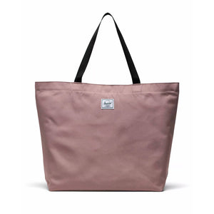 Herschel Classic Tote - Ash Rose. 24L 36cm (H) x 49cm (W) x 14cm (D). EcoSystem™ 600D Fabric made from 100% recycled post-consumer water bottles. Tonal stripe EcoSystem™ Liner made from 100% recycled post-consumer water bottles. Metal snap closure. Smooth webbing top-carrying handles Internal storage sleeve. 