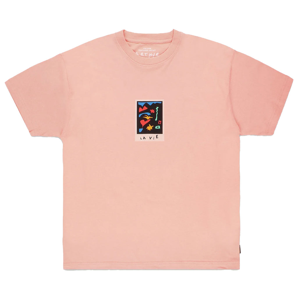 Volcom Longo 3 Tee - Salmon. Art from featured artist Arthur Longo. Made with 100% organic cotton. Shop Volcom men's clothing online with Pavement skate store. Free, fast NZ shipping over $150. Same day delivery Dunedin on orders before 3pm. Easy, no fuss returns.