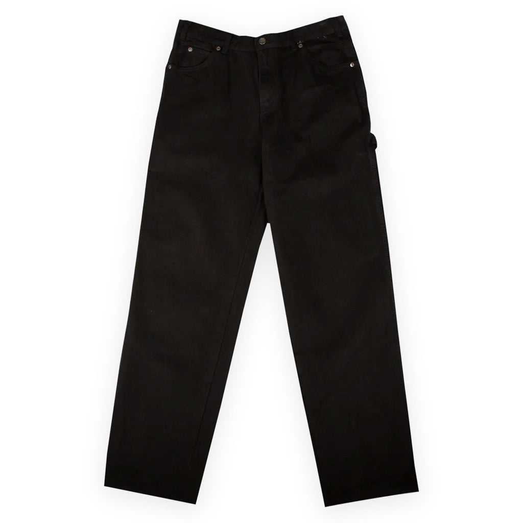 Dickies Relaxed Fit Duck Carpenter Jean - Rinsed Black. 12 Oz. Heavyweight Duck, 100% Cotton. Relaxed straight leg. 5 pockets and hammer loop. Product code: P1939. Enjoy free NZ shipping on your Dickies order over $150. Pavement skate shop, Dunedin.