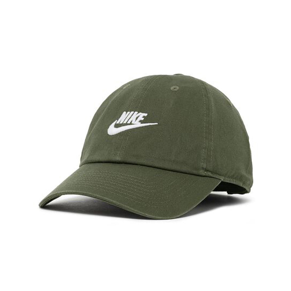 Nike Unstructured Futura Wash Cap - Cargo Khaki/White. Style: FB5368-325. Shop Nike SB skate shoes and clothing online with Pavement, Dunedin's independent skate store.