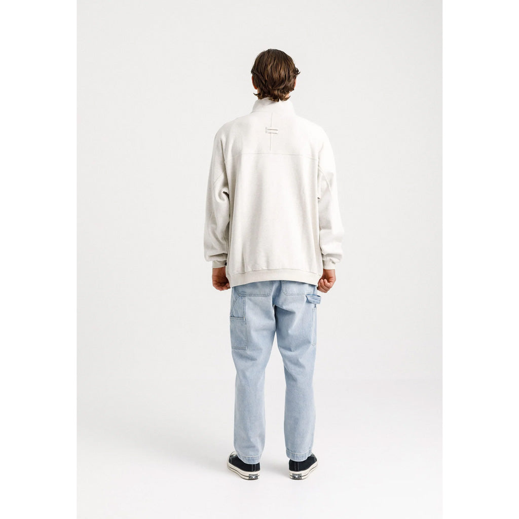 THING THING 1/4 ZIP UP CREW - UNBLEACHED