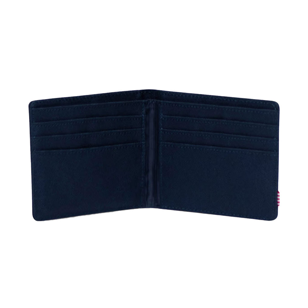 Herschel Roy Wallet - Navy. The classic wallet. The Roy is a folded wallet that opens to feature a currency sleeve and multiple card slots. 9cm (H) x 12cm (W) x 2cm (D). Shop wallets, backpacks and hip packs from Herschel online with Pavement, Dunedin's independent skate store. Free NZ shipping over $150.