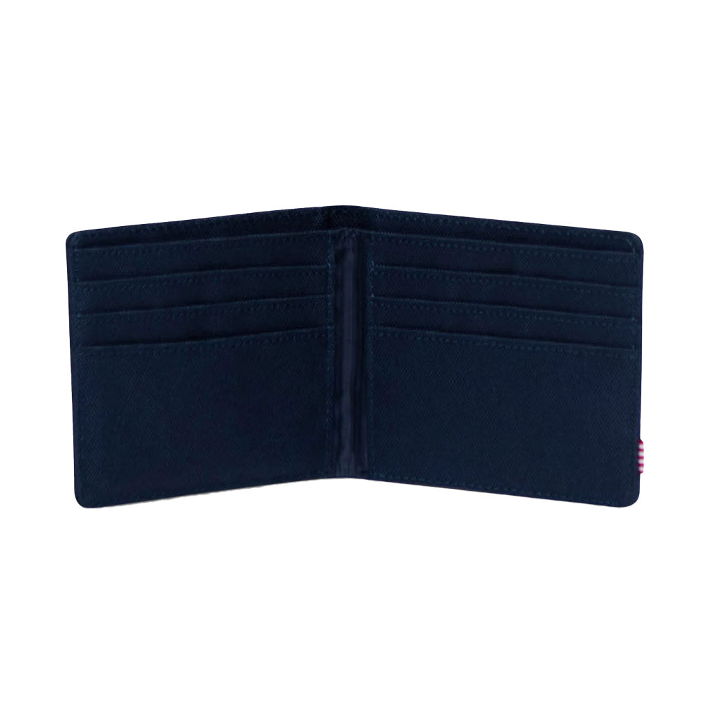 Herschel Roy Wallet - Navy. The classic wallet. The Roy is a folded wallet that opens to feature a currency sleeve and multiple card slots. 9cm (H) x 12cm (W) x 2cm (D). Shop wallets, backpacks and hip packs from Herschel online with Pavement, Dunedin's independent skate store. Free NZ shipping over $150.