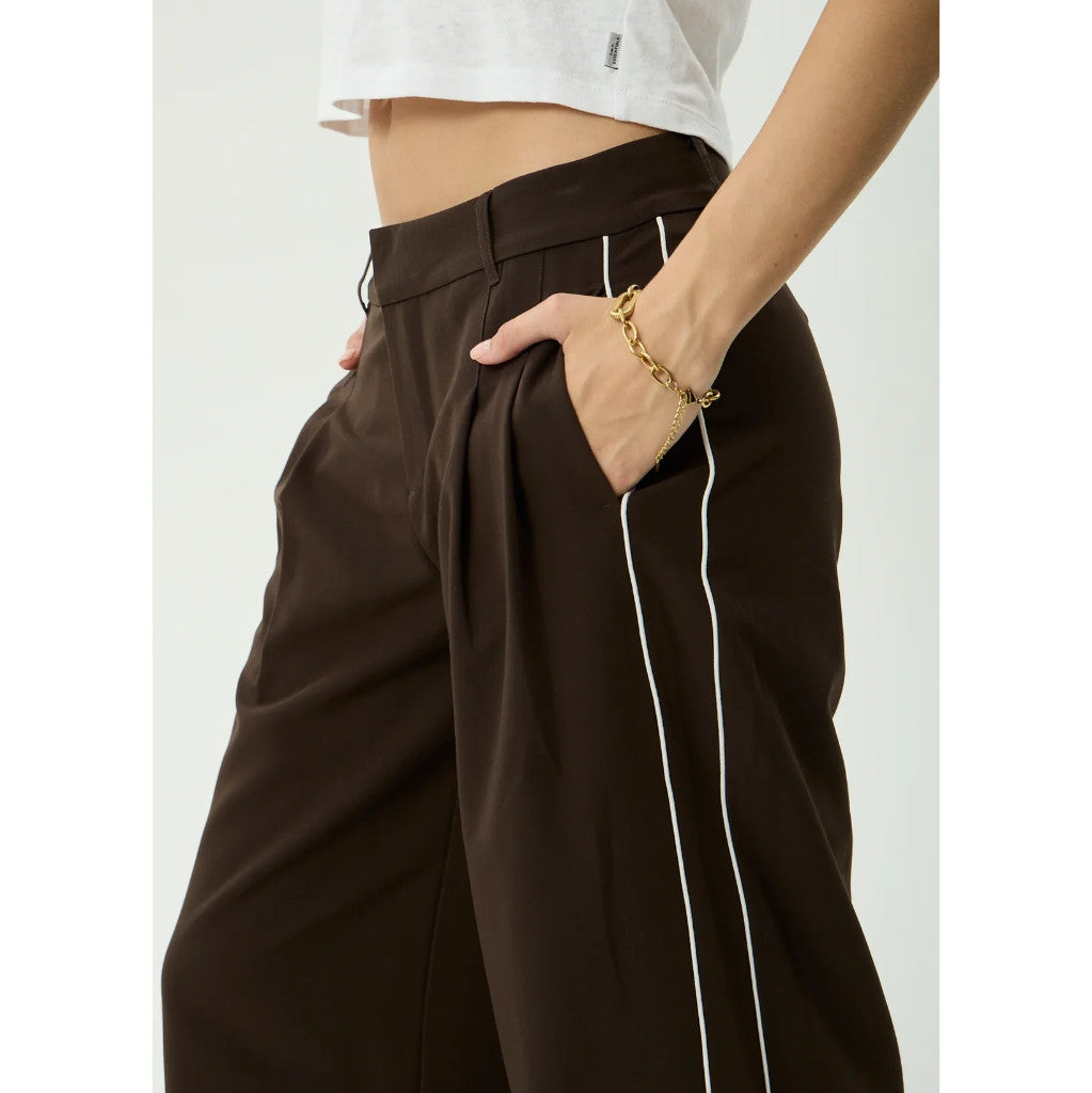 Afends Low Rise Trouser in Coffee | Shop Afends clothing online with Pavement Skate Store and enjoy free Aotearoa NZ shipping on orders over $100*!
