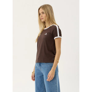 Afends Hellbound Raglan Tee in Coffee | Shop Afends clothing online with Pavement Skate Store and enjoy free Aotearoa NZ shipping on orders over $100*!