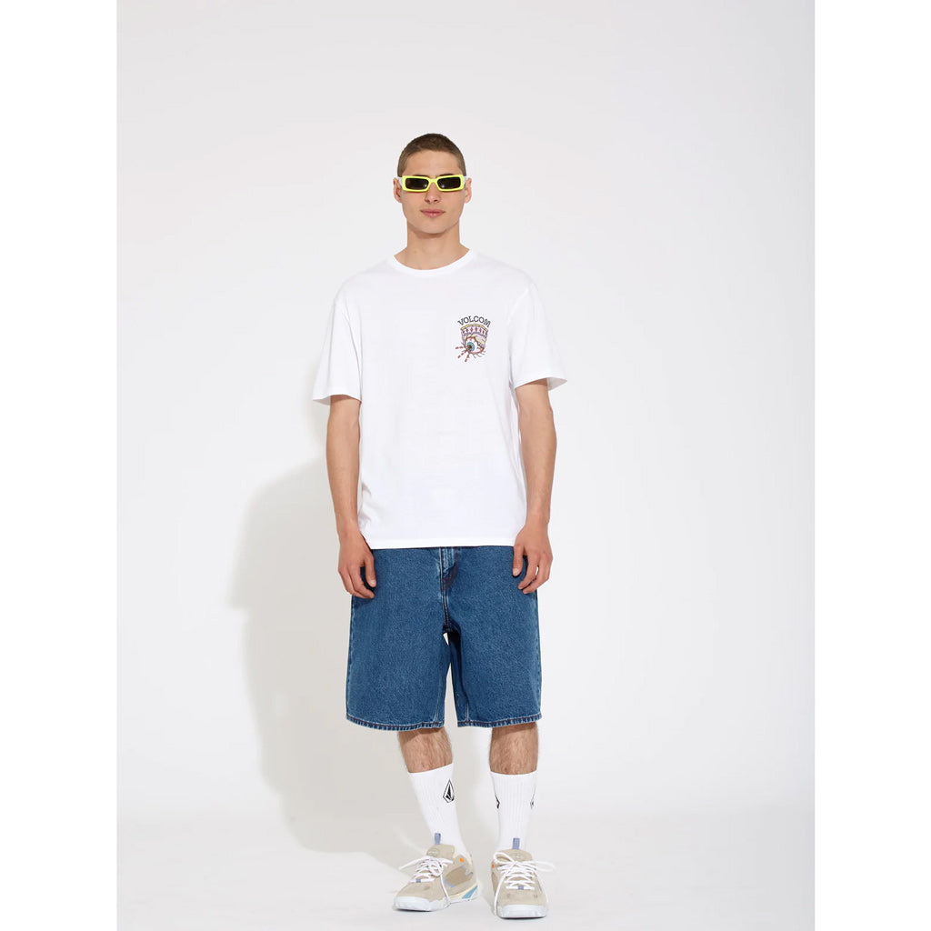 Volcom Billow Denim Short - Oliver Mid Blue. Relaxed fit5 pockets. Volcom Water Aware - Omit stone wash and softener. 100% Cotton. Shop denim shorts from Volcom, Butter Goods, Polar Skate Co., XLarge, Vic, Def and Dickies. Free NZ shipping over $100. Pavement skate shop, Dunedin.