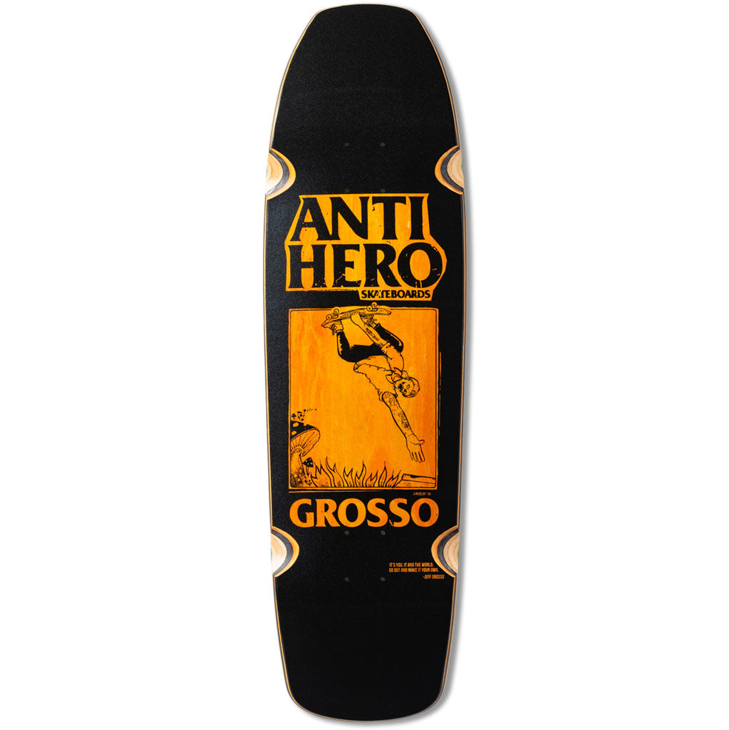 Anti Hero Skate Shop Day 2025 Grosso Handplant Black Skateboard Deck. Shop Skate Shop Day skateboard decks with Pavement Skate Shop online! Free Aotearoa delivery!