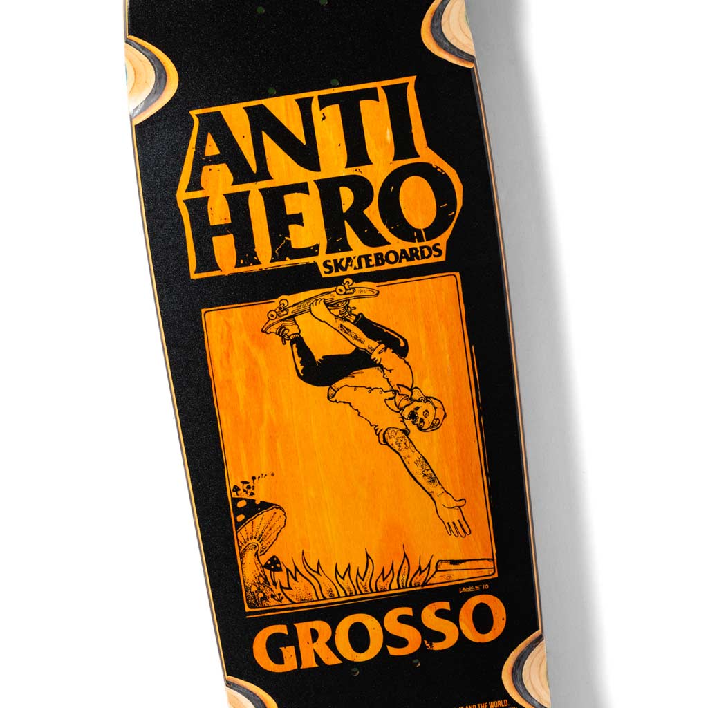 Anti Hero Skate Shop Day 2025 Grosso Handplant Black Skateboard Deck. Shop Skate Shop Day skateboard decks with Pavement Skate Shop online! Free Aotearoa delivery!