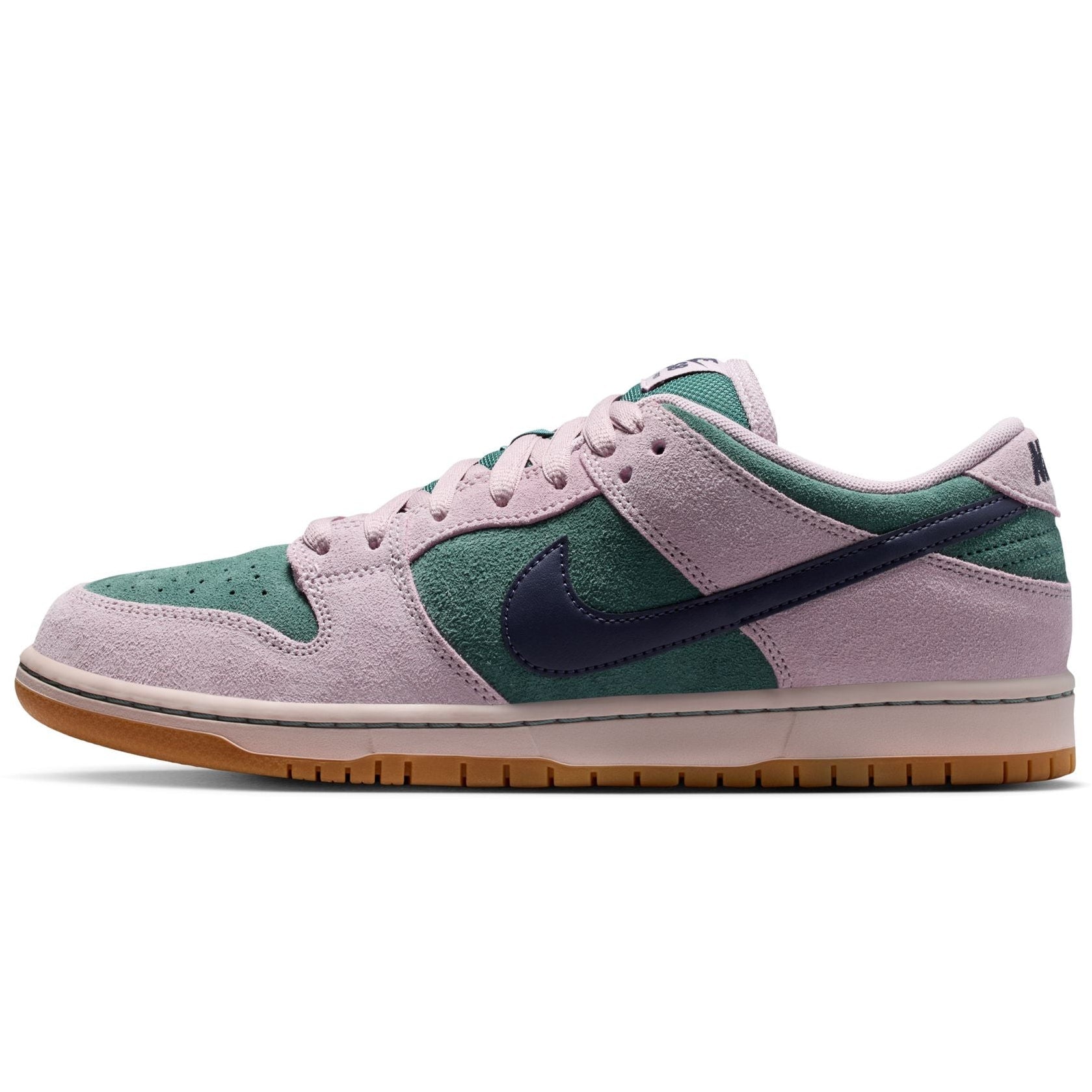 Nike SB Dunk Low Pro - Mineral Slate/Dark Raisin-Particle Rose Skate Shoes | Free Aotearoa NZ delivery when you order online with Pavement Skate Store