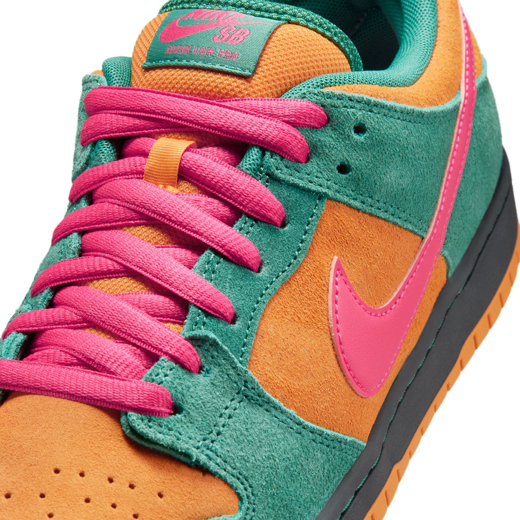 Nike SB Dunk Low Pro - Green Noise/Watermelon-Light Curry - HQ1625-301 | Free Aotearoa shipping when you order your Nikes over $100* with Pavement Skate Store!