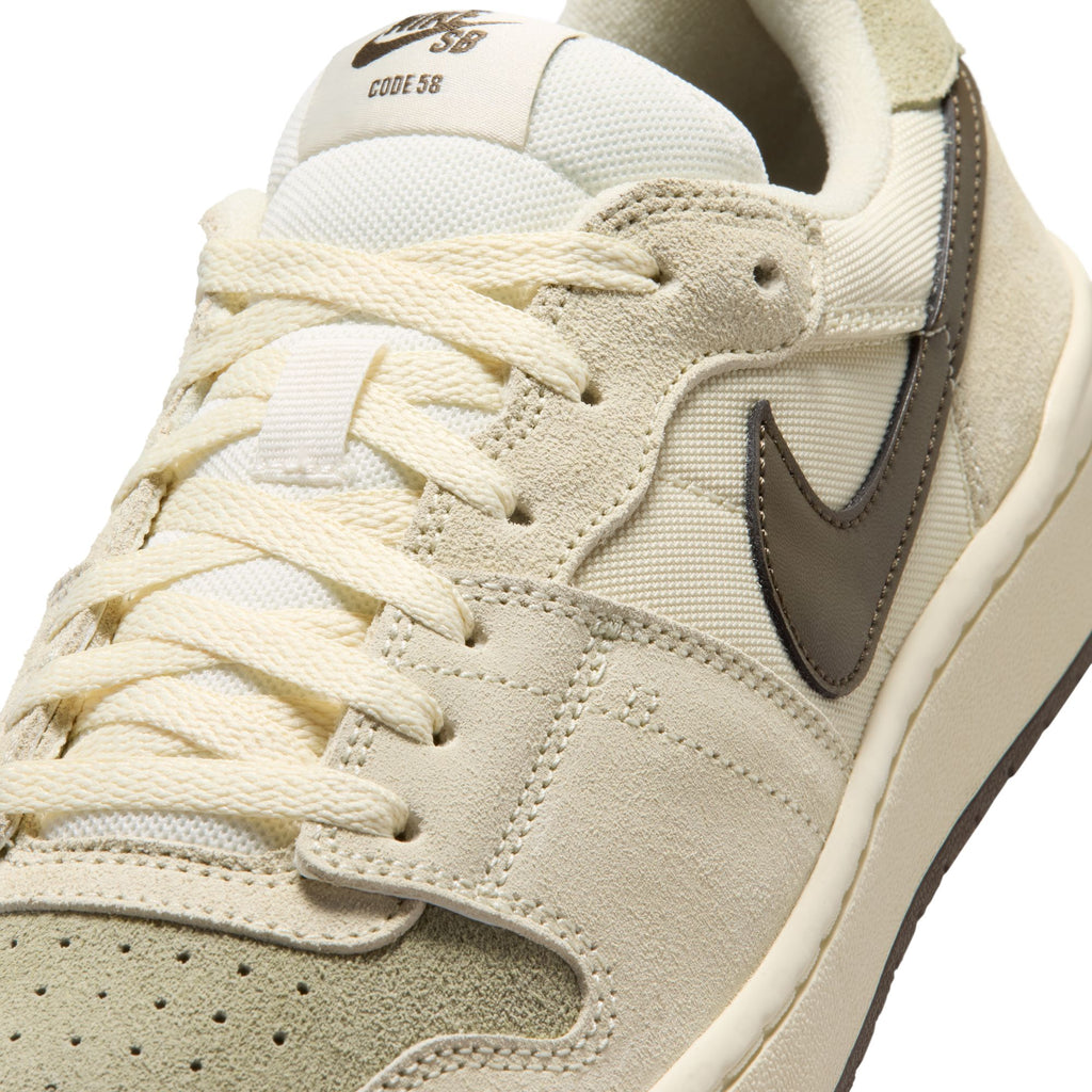 Nike SB Code 58 Skate Shoes in Pale Ivory/Dark Hazel-Lt Khaki-Muslin | Free Aotearoa shipping when you order your Nike SB over $100* with Pavement Skate Store!
