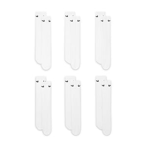 Nike Everyday Cushioned Crew Socks (6 Pairs) White/Black - SX7666-100 | Free Aotearoa shipping when you order over $100* of Nike SB with Pavement Skate Store.