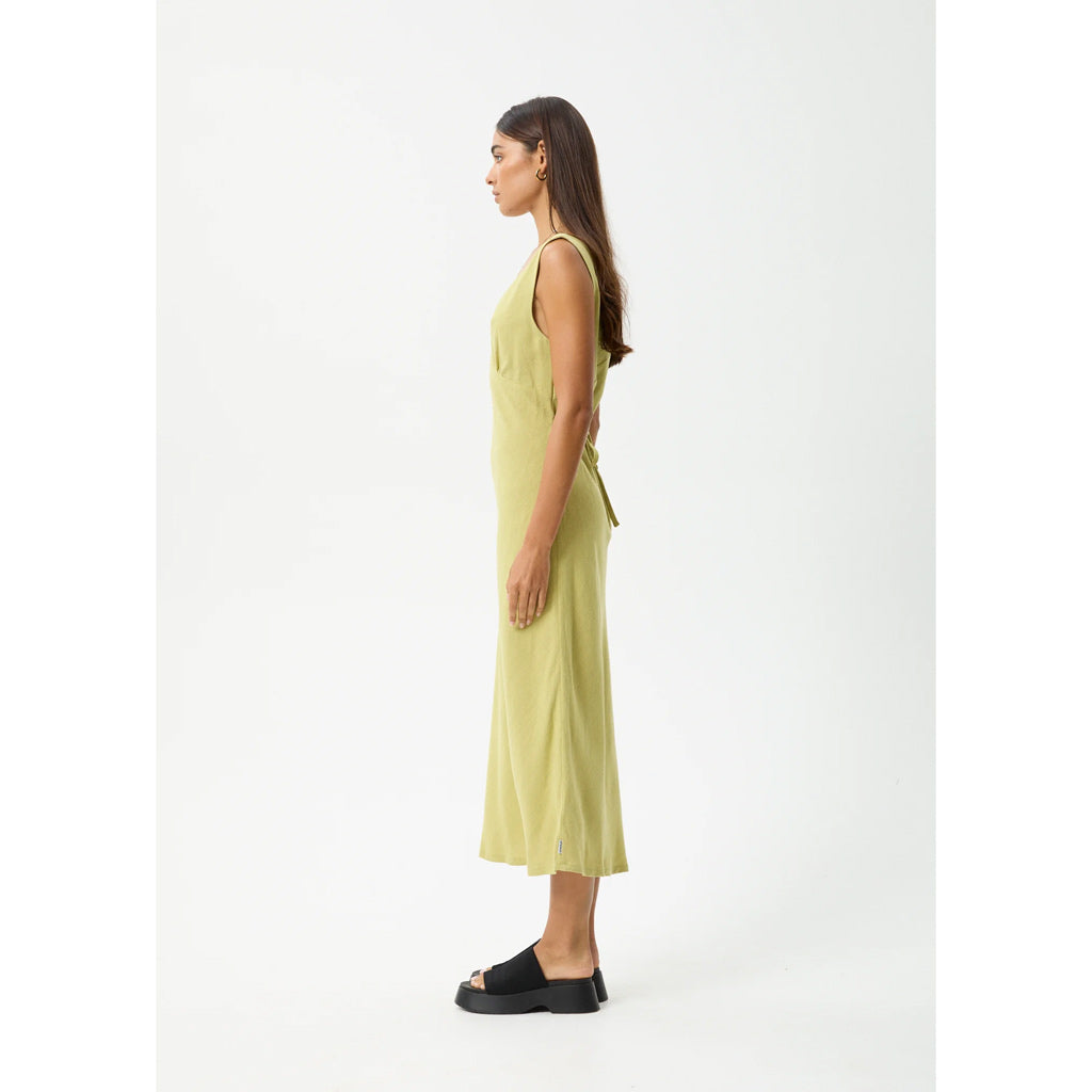 Afends Amaya Maxi Dress - Lemongrass. Shop the latest Afends clothing with Pavement and enjoy free Aotearoa NZ shipping on you order over $100*