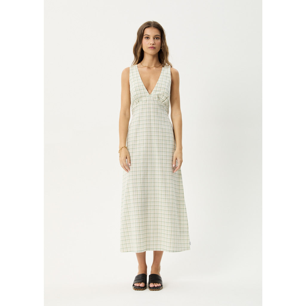 Afends Legacy Seersucker Maxi Dress - Boa Check | Shop Afends online with Pavement Skate Store with free Aotearoa NZ shipping on orders over $100*!