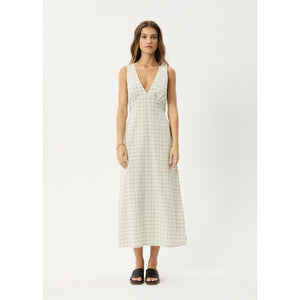Afends Legacy Seersucker Maxi Dress - Boa Check | Shop Afends online with Pavement Skate Store with free Aotearoa NZ shipping on orders over $100*!