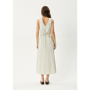 Afends Legacy Seersucker Maxi Dress - Boa Check | Shop Afends online with Pavement Skate Store with free Aotearoa NZ shipping on orders over $100*!