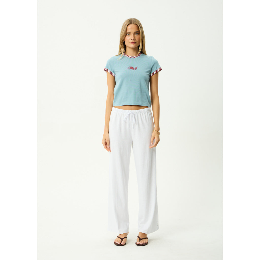 Afends Plenty Baby Tee in Overcast | Shop Afends clothing online with Pavement and enjoy free Aotearoa shipping on orders over $100*!