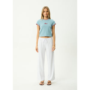 Afends Plenty Baby Tee in Overcast | Shop Afends clothing online with Pavement and enjoy free Aotearoa shipping on orders over $100*!