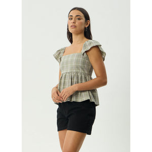 Afends Scout Check Top - Olive Check | Shop Afends online with Pavement Skate Store with free Aotearoa NZ shipping on orders over $100*