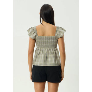 Afends Scout Check Top - Olive Check | Shop Afends online with Pavement Skate Store with free Aotearoa NZ shipping on orders over $100*